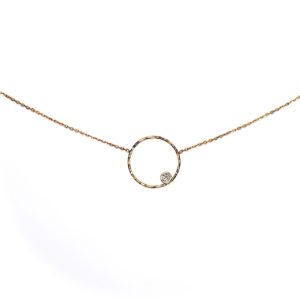 Collier Onde Or jaune Diamant – Image 6