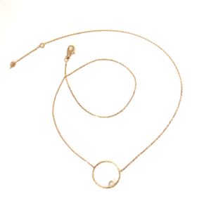 Collier Onde Or jaune Diamant – Image 3