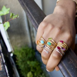 Red Agate Spirale Ring - Image 3
