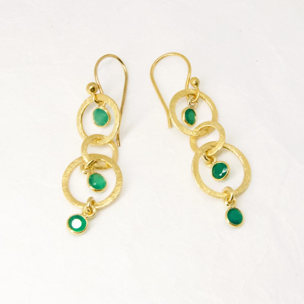 Green Hoops earrings