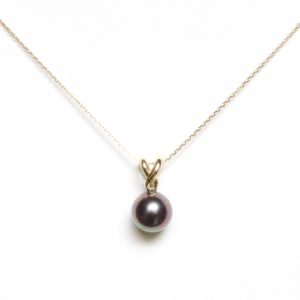 Pendant Tahitian ribbon and diamonds - Image 4