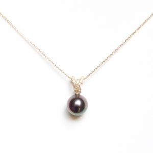 Pendant Tahitian ribbon and diamonds - Image 3