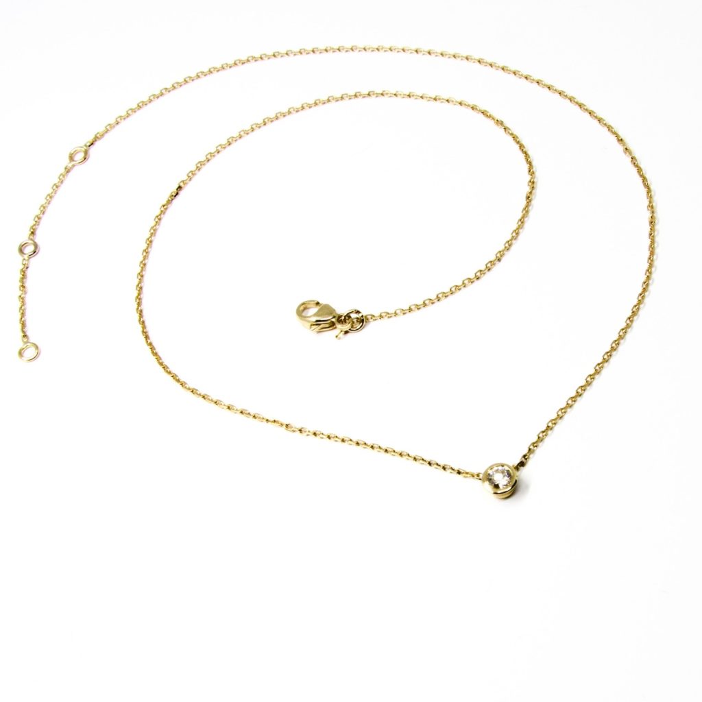 Collier Just One Or jaune 20