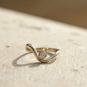 Bague Dune diamant or jaune