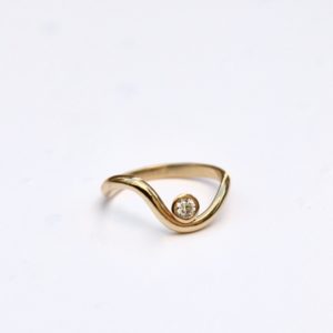 Bague Dune diamant or jaune – Image 4