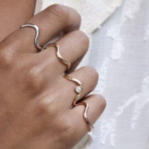 Bague Dune diamant or jaune – Image 3