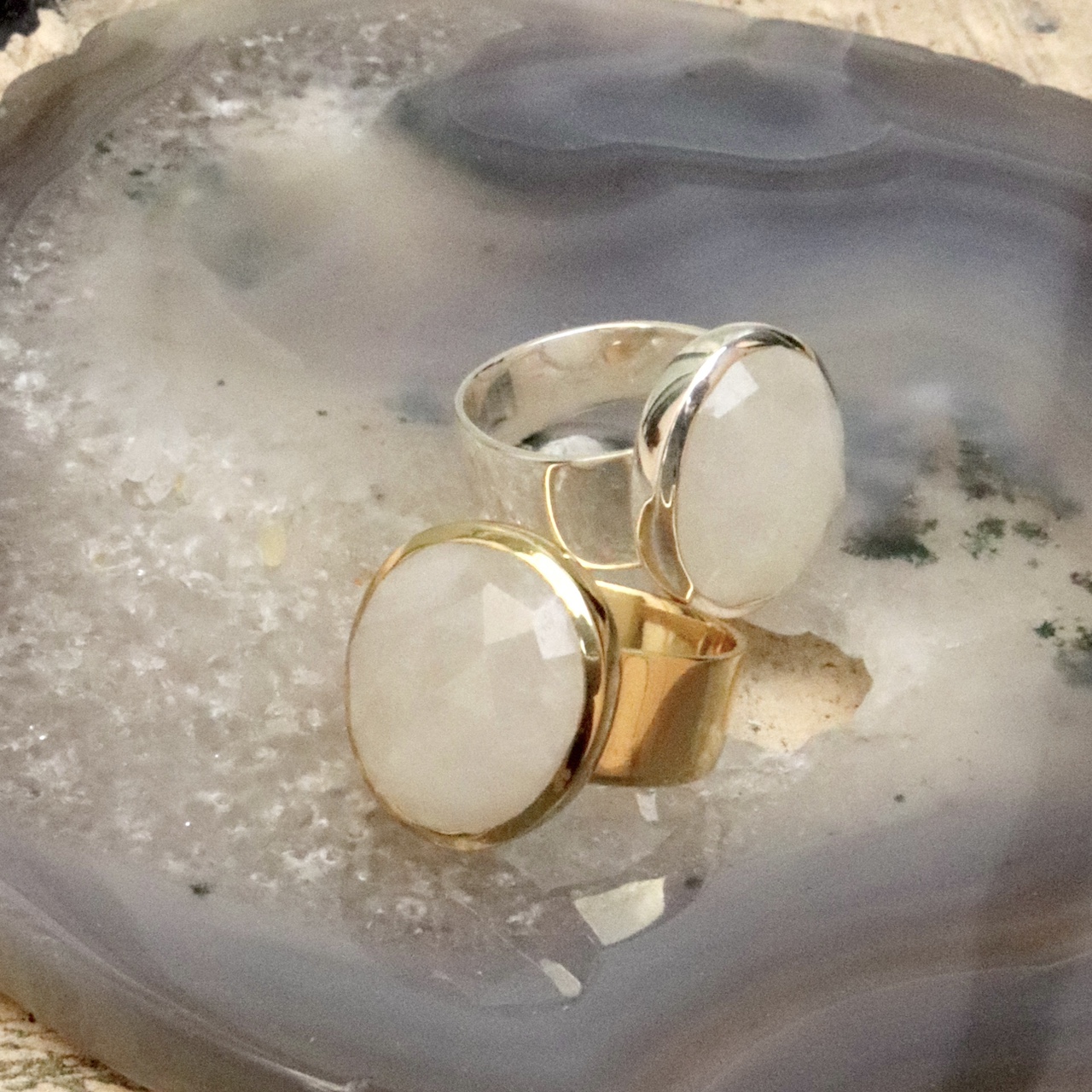 Bague Jaipur Blanche Argent