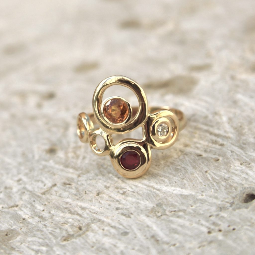 Bague Bulles Rouge