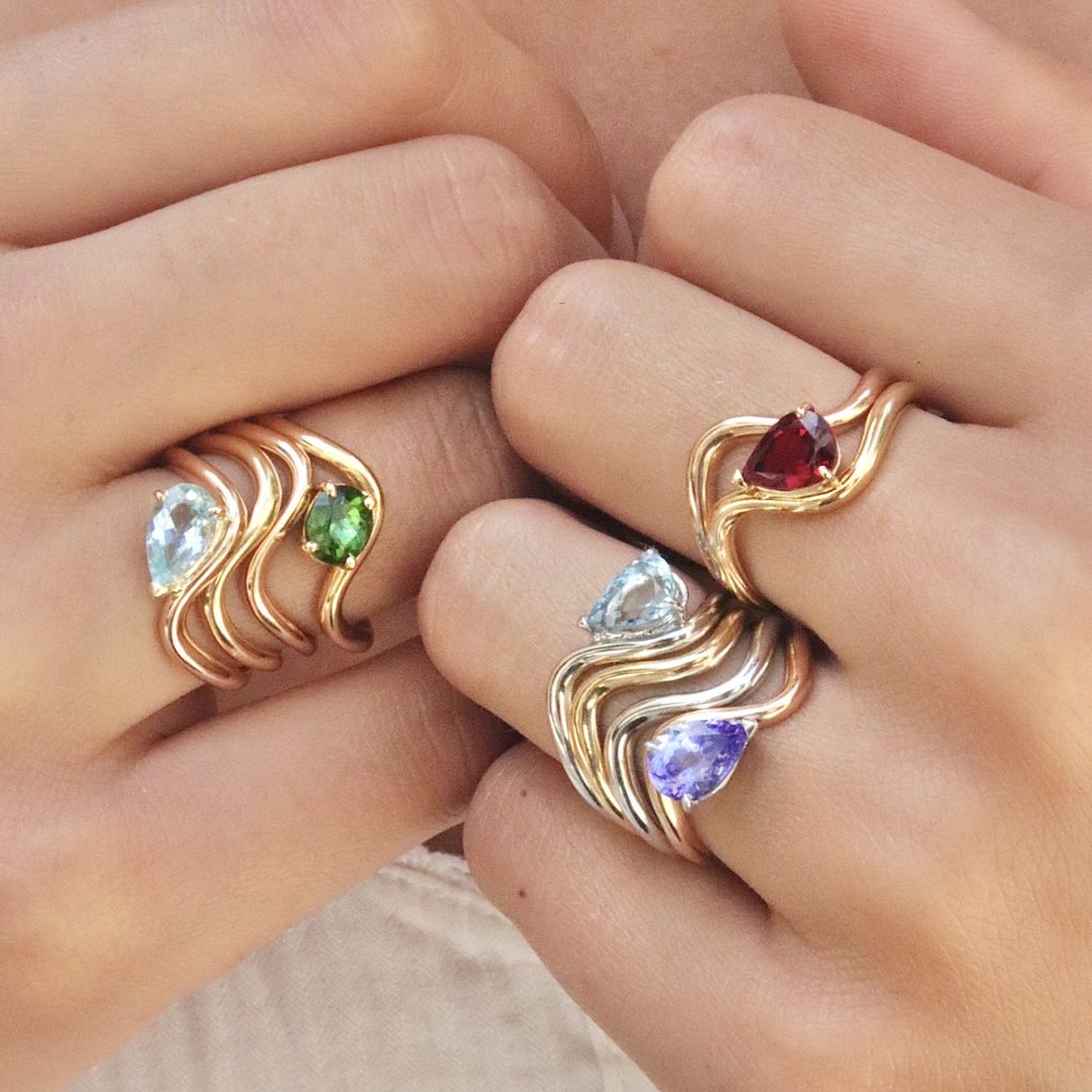 Bague Dune rubellite