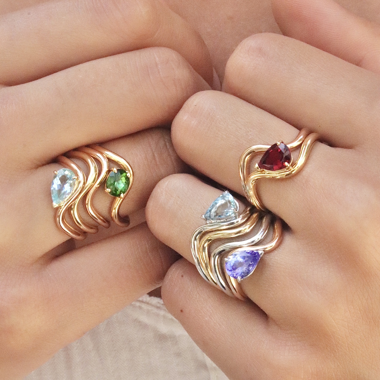 Bague Dune rubellite – Image 2