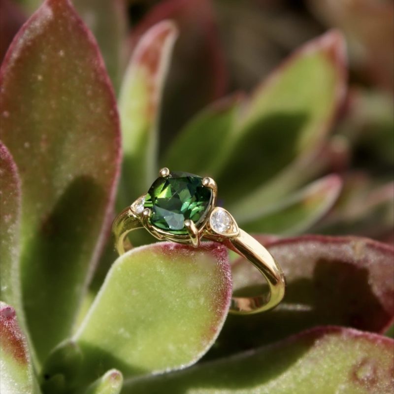 Bague Harmonie tourmaline verte