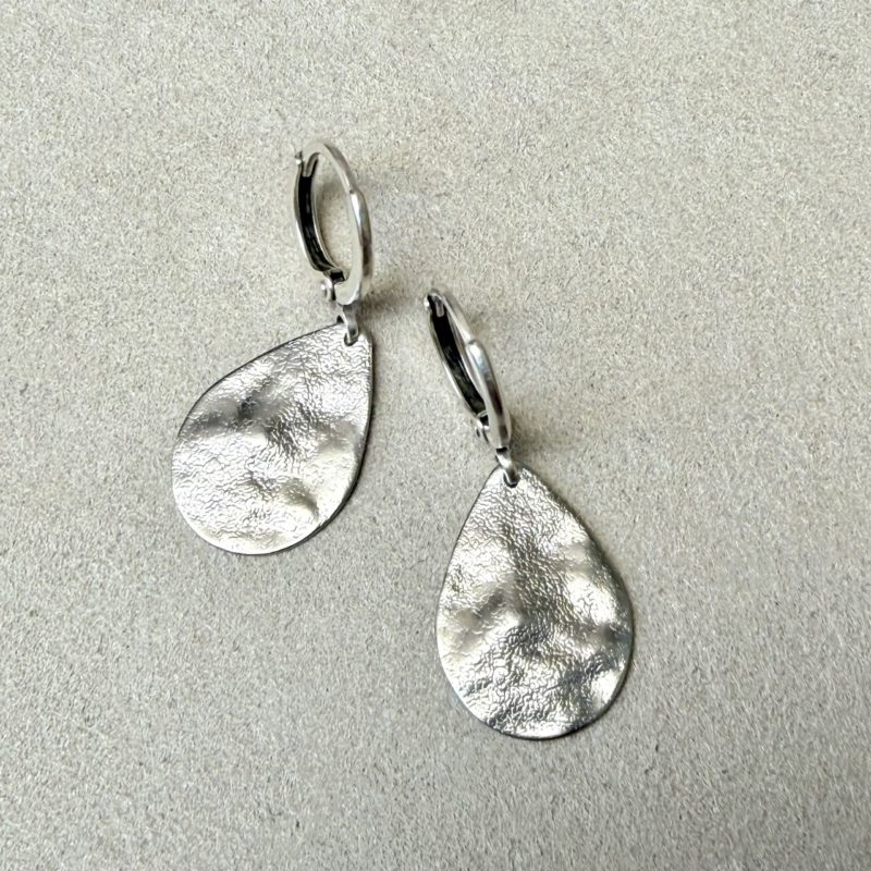 Boucles Mini Gouttes argentées