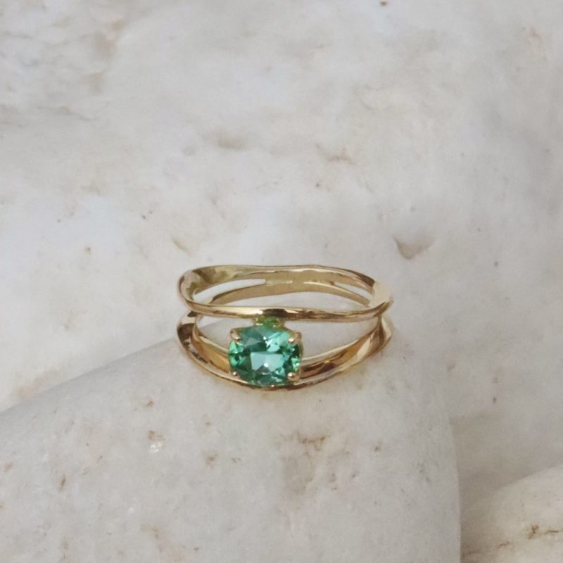 Green Tourmaline Alizé ring